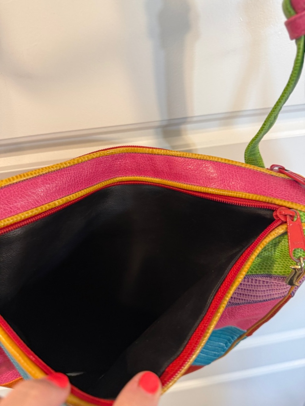 Sharif vintage 80’s colorblock bag - Picture 7 of 9